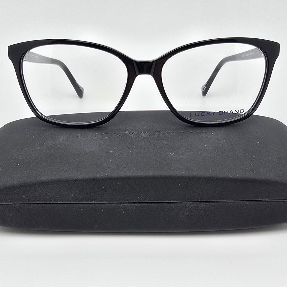 Lucky Brand VLBD241 Black Cat Eye Eyeglasses w/ Flexhinge and Case 55-15-140